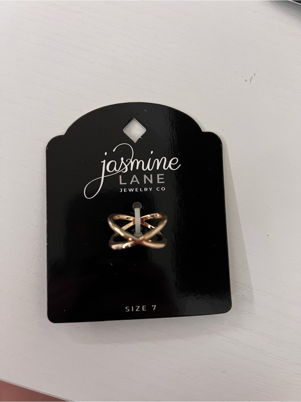 Jasmine Lane Jewelry Co Rose Gold Criss Cross Ring Size 7 NWT